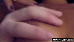 Voluminous naturals engulf petite shaft on an eager fellatrix