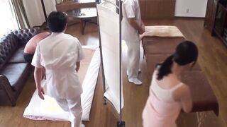 Japanese Wife Sex In Massage Cuckold Hubby Spies