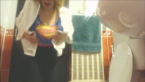 Super Woman to the rescue? No, Super Woman to the toilet! WMV