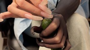 #254 - Long natural claws and piercing cucumber