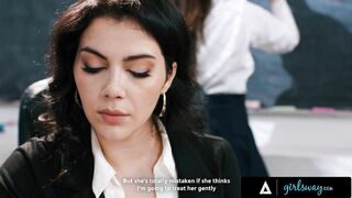 GIRLSWAY - Femdom MILF Teacher Valentina Nappi Rough Disciplines A Naughty Misbehaving Student
