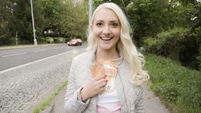 Horny tourist hungry for Czech cock