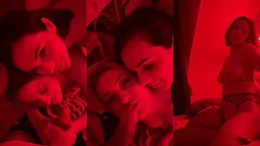 Alice & Eve Sweet Sensual Threesome Fuck With Stranger and Cum Load Swap