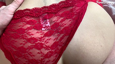 Amateur blowjob and ass fuck in a nylon mask and with red lips/FeralBerryy (FULL VIDEO)