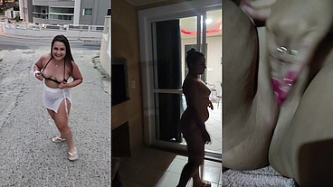 Se exibindo em público pela praia