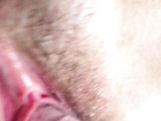 My Schlong was in Her Snatch when this babe began to throb with Climax. I Cum Inside. Giant creampie. Close-up.