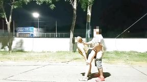 Girl Showing Vagina with Semen Without Panties - Sex on the Street