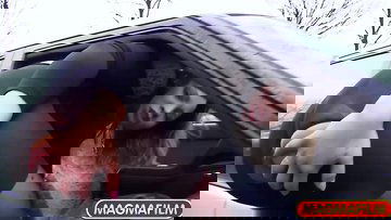 Slutty German babe gets picked up on the street