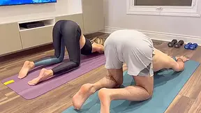Serenity Cox In Wife Fucked During Yoga Session While Husband Watches And Films / Creampie