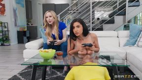 Gamer's Big Juggs On Glass make him horny