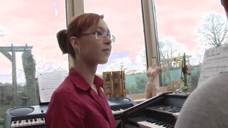 Homemade anal lessons for this red haired teens