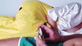 StepMom with Stepson watching a porn movie morning in bed