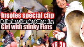 Virtual Reality VR 3D - Insoles special clip Ballerina Shoeplay Dipping dangling, the best of my various videos stinky ballerinas clean