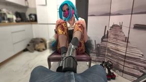 Jinx Rubs Your Penis In Jeans With Her Black High Hells Shoes - Part 1 - HD 2560x1440