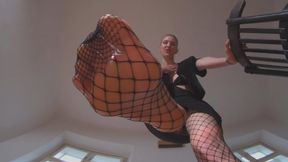 VR180 - Under Your Angry Feminist Ex-Girlfriend's Fishnet Feet As She Rants At You