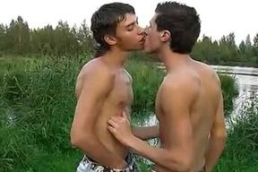 Russian eighteen age teens At The Lake