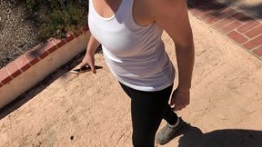 walking to shoot &quot;blonde creampied by personal trainer outdoors&quot; with matthias christ