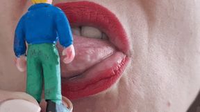 I'll play with your tiny body in my mouth till you cum and then I'll swallow you 4