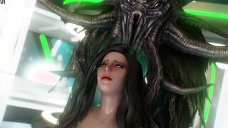 Tentacle Seeker Cartoon two [UNCENSORED] Skyrim Animation