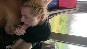 wtf! i got caught without the bus ticket and the ticket inspector made me suck his dick and came in my mouth!