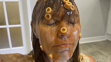 Relax to Sploshing in Spaghetti Hoops - (WAM, Wet and Messy)