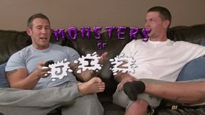 MILF Cock Slut Sucks Off Two College Guys