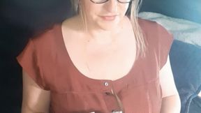 sexy nerdy girl smoking