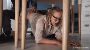 An awesome chick in stockings Mackenzie Page screwed by big cock