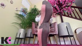 pov sniff my nylon thigh highs, worship my soles