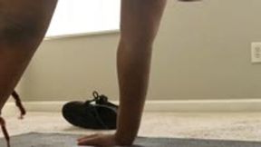 Teeny Stealthily gets close to Giantess Doing Yoga POV1080 smaller