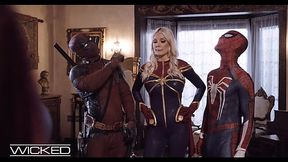 Spidey Pool porn parody starring Kenzie Taylor