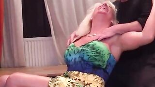 Guys Having Fun with Granny at GroupBanged two