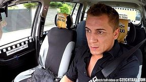 Blonde sucks and fucks taxi driver in public