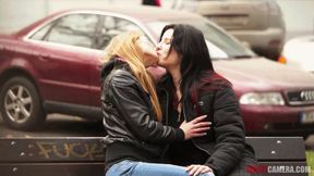 Girls kissing in public clip 2 (MOBILE)