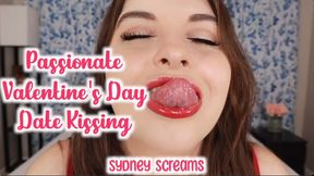 Passionate Valentines Day Date Kissing - lipstick fetish, v-day, POV kissing, red lipstick, red lips, and girlfriend experience - 720 WMV