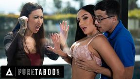 Dirty little teen tart Lana Rhoades bangs her way wild while parents are away