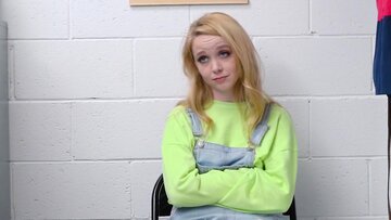Interrogated blonde teen Nikole Nash fucked after