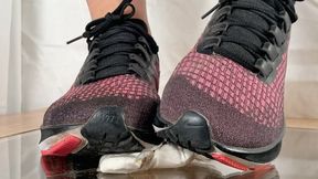 A Crushing Clip with POV and underglass views on Nike Free Pegasus Sneakers - Foodcrush and Sneaker fetish - 4k