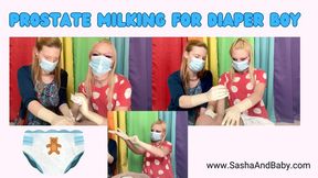 Changing Diaper in Gloves and Mask with Prostate Play - Latex Glove Fetish - ABDL