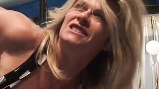 German MILF destroyed and creamed during gangbang