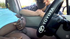 Hot Big ass BBW Milf Mom Caught Black Guy Jerking Off Publicly And Helped Him To A Massive Cum Load In Car