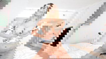 Stepson screwing big tits stepmother on his bed