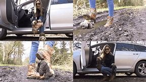 Your beloved plushies crushed under my boots and tires