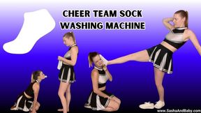 Cheerleader Uses Mouth to Wash Dirty Socks - Oral Fetish - Mouth Fetish - Taboo Role Play in Costume