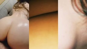 rico anal casero real, gemidos y termina el culo abierto lleno de esperma.