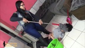 Extreme Humiliation (Slave Domestic) Mop and Boot Domination by Mistress Beh # HD WMV - Girls Fetish Br