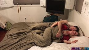 Stepson and stepmom seduce each other during a family visit - Erin Electra