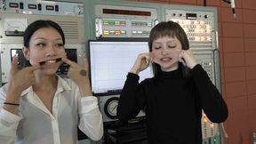 Mia and Raven Stretch Out Their Faces and Test Their Blowing Pressure (MP4 - 1080p)