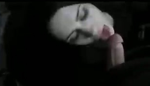 Pale skin goth teen babe is really good at cock eating