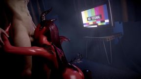 A Stormy Night Hunted by a Hot Demon Girl